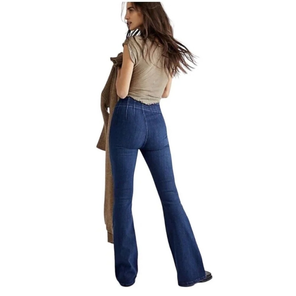 We The Free Dark Blue Flare Jeans